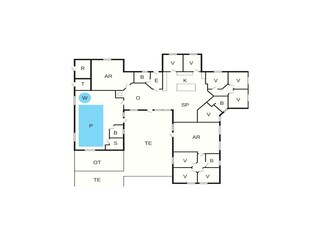 Vakantiehuis Vaeggerløse Grondplan 48