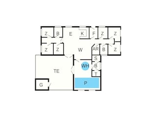 Vakantiehuis Ulfborg Grondplan 52