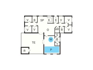 Vakantiehuis Ulfborg Grondplan 51