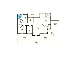 Vakantiehuis Aalbæk Grondplan 7
