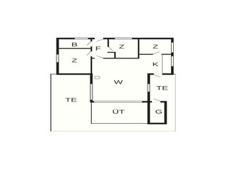 Vakantiehuis Læsø Grondplan 21