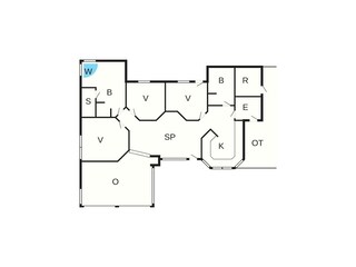 Vakantiehuis Aalbæk Grondplan 22