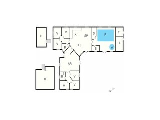 Vakantiehuis Vaeggerløse Grondplan 32