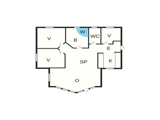 Vakantiehuis Hyldtofte Grondplan 47