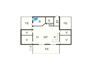 Vakantiehuis Fjellerup Strand Grondplan 50