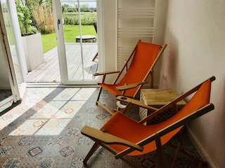 Sauna/Wellnessbereich mit Zugang zum Garten