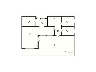 Vakantiehuis Fjellerup Strand Grondplan 24