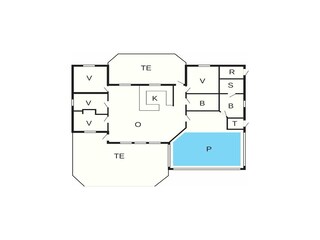Vakantiehuis Ebeltoft Grondplan 4
