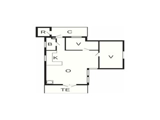 Vakantiehuis Ebeltoft Grondplan 45
