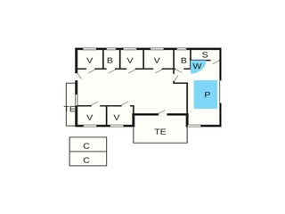 Casa de vacaciones Købingsmark Plano de planta 36