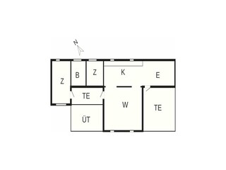 Vakantiehuis Havneby Grondplan 36