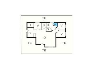 Vakantiehuis Sydals Grondplan 45