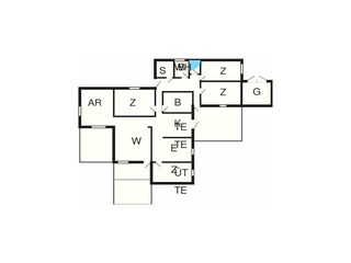 Vakantiehuis Kongsmark Grondplan 2
