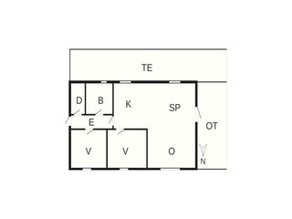 Vakantiehuis Tversted Grondplan 28