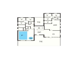 Vakantiehuis Liseleje Grondplan 25