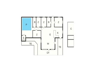 Vakantiehuis Rønde Grondplan 59