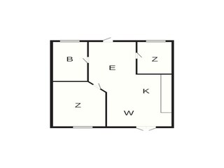 Appartement Aakirkeby Grondplan 19