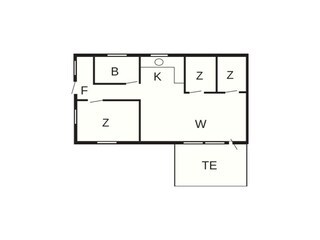 Vakantiehuis Ulvshale Grondplan 44