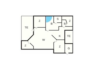 Vakantiehuis Sydals Grondplan 7