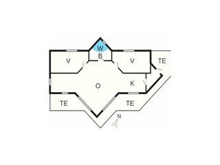 Casa de vacaciones Vestervig Plano de planta 24