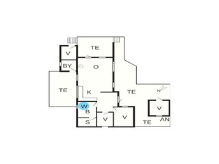 Casa de vacaciones Jerup Plano de planta 4