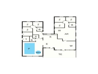 Vakantiehuis Fjellerup Strand Grondplan 69
