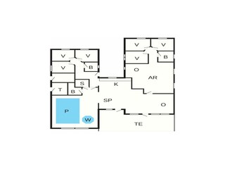 Vakantiehuis Fjellerup Strand Grondplan 61