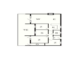 Vakantiehuis Arrild Grondplan 44