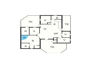 Vakantiehuis Saltum Grondplan 28