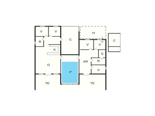 Vakantiehuis Klegod Grondplan 3