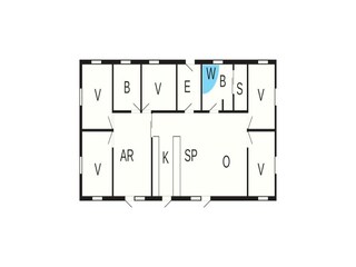 Vakantiehuis Blåvand Grondplan 37