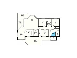 Vakantiehuis Løkken Grondplan 22