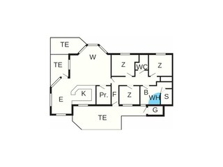Vakantiehuis Løkken Grondplan 23