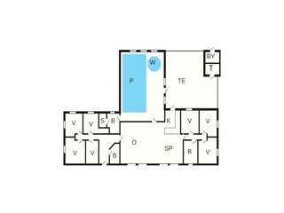 Vakantiehuis Vester Husby Grondplan 47