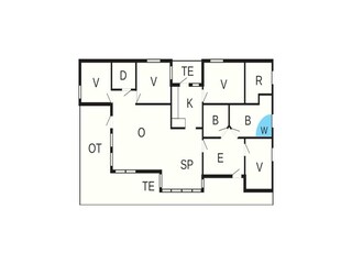 Vakantiehuis Thorup Strand Grondplan 41