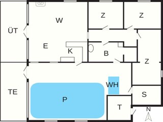 Vakantiehuis Ebeltoft Grondplan 33