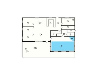 Vakantiehuis Ebeltoft Grondplan 49