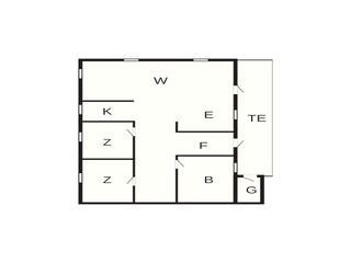 Vakantiehuis Bratten Strand Grondplan 2