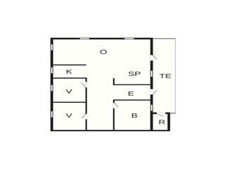 Vakantiehuis Bratten Strand Grondplan 3