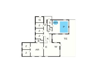 Vakantiehuis Brenderup Grondplan 21