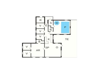 Vakantiehuis Brenderup Grondplan 22