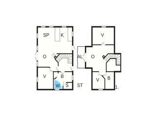 Casa per le vacanze Løkken Pianta del piano 34