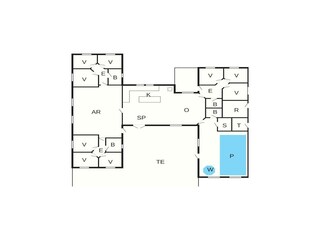 Casa per le vacanze Vejlby Pianta del piano 52