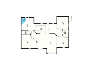Vakantiehuis Hirtshals Grondplan 22