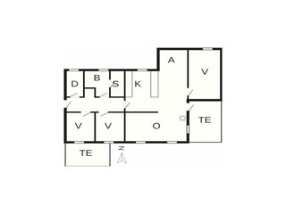 Maison de vacances Vorupør Plan d'étage 37