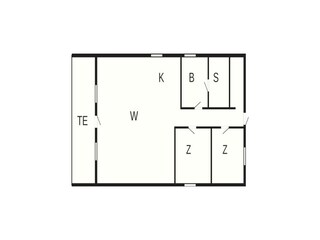 Vakantiehuis Klegod Grondplan 39