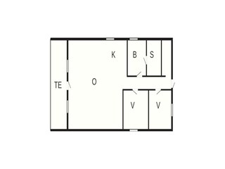 Casa de vacaciones Klegod Plano de planta 3
