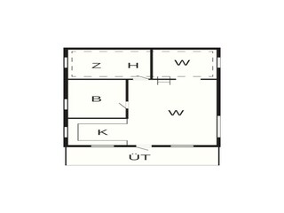 Vakantiehuis Hovborg Grondplan 4