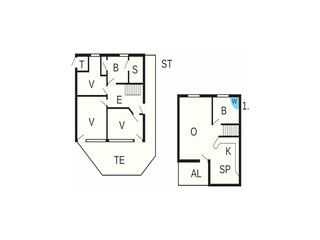Vakantiehuis Stein bei Laboe Grondplan 44