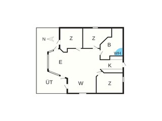 Vakantiehuis Fjand Grondplan 3